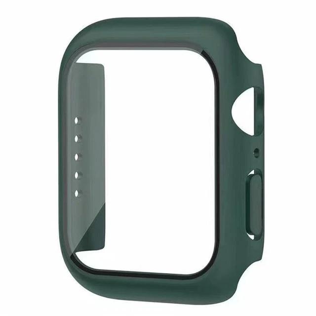 Glass+Cover For Apple Watch case 10 9 8 7 6 SE 5 iWatch Accessorie Screen Protector iWatch series 46mm 44mm 40mm 41 45mm 38 42mm