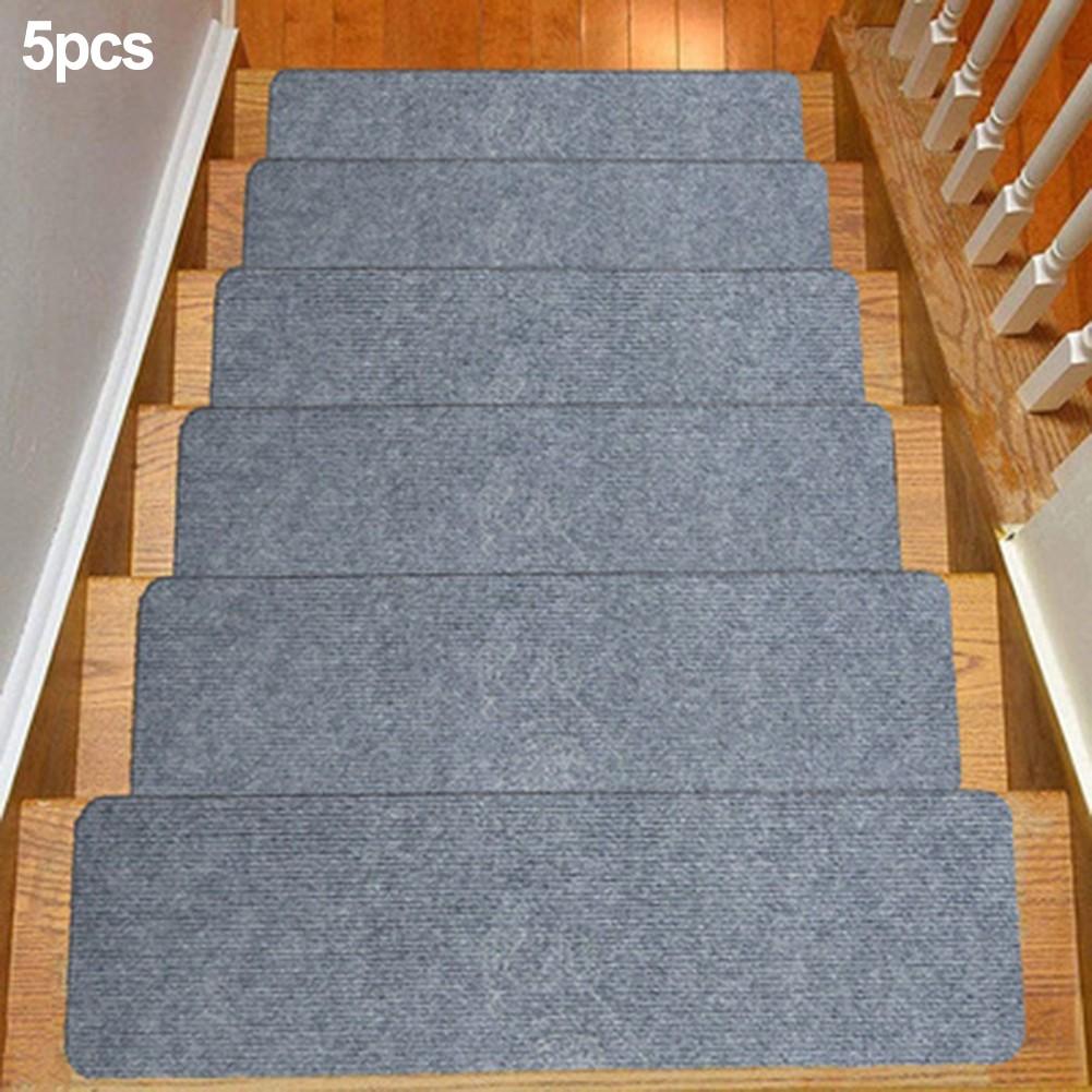 Non-slip Solid Wood Carpet Stair Treads Floor Stair Protectors Device Wash Mat