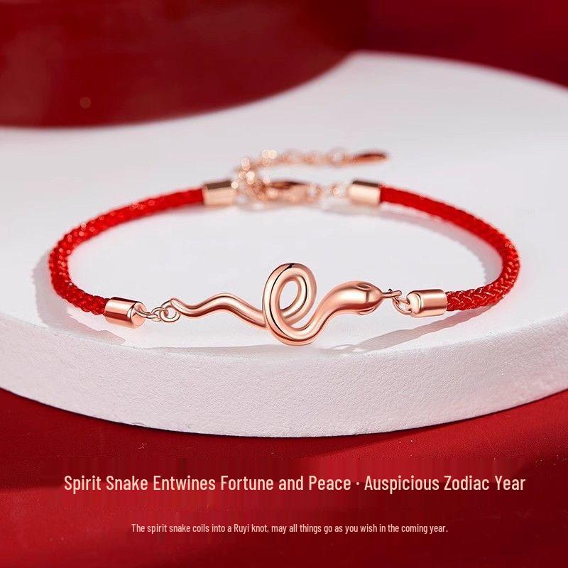 Zodiac Year Red String Snake Bracelet: Luxurious Festive Charm for New Year