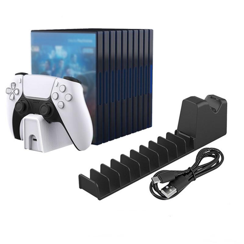 

Беспроводной контроллер PS5, одноместное зарядное устройство, геймпад PS5, одно зарядное устройство, зарядное устройство с игровым компакт-диском, полка для хранения дисков