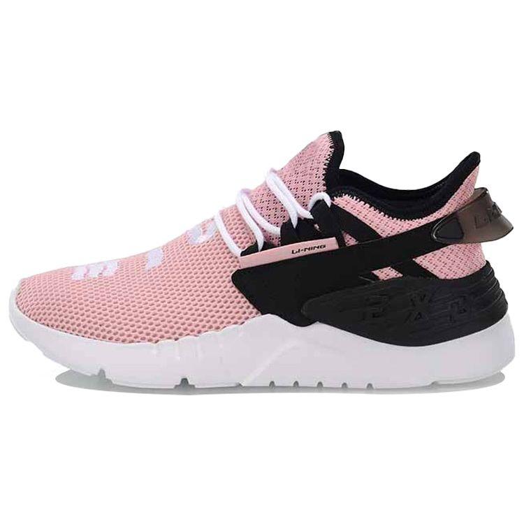 Li-Ning Breathable Mesh Lightweight Casual Sports Shoes Women Sneakers Pink AGLP114-1