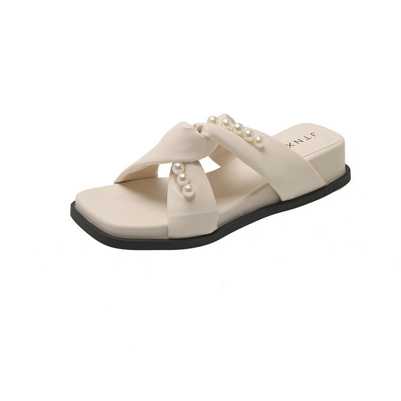 New Style Sandals Slippers Women's Shoes One-shoulder Heel Slippers