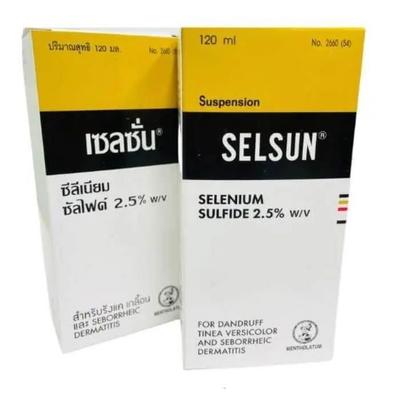 Anti-Schuppen-Shampoo - Selsun Sulfid 2,5% - 2 x 120 ml - Gegen Schuppen - Gegen Haarausfall