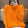 European Autumn/Winter High-Neck Women's Loose Knit Pullover Sweater - Versatile Lazy Style Base Layer Top