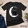 Vintage Halloween Scary Black Cat Witch Hat Moon Witchy Gift Unisex T-Shirt Mens Womens Tees Top