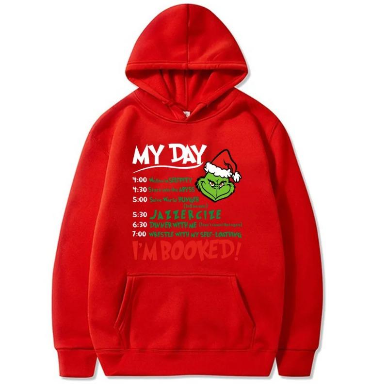 Grünhaarige Monster Druck Weihnachtsgeschenke Hoodie Herren Hoodies Kinder Kapuzenpullover Lässiger Pullover