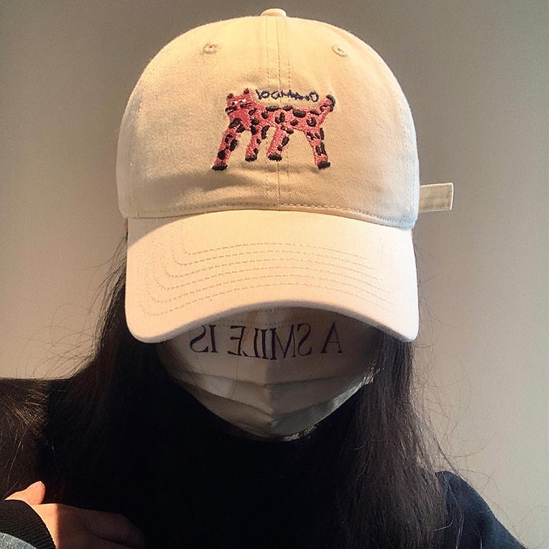 Cat Embroidered Soft Baseball Cap Adjustable Wide Brim For Women Fashion Gift
