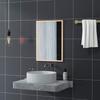 Wall Bathroom Mirror, 70 x 50 cm Wall-Mounted Mirror for Living Room, Bedroom, Hallway, Natural Wood