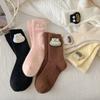 Women's Autumn and Winter Fleece Thickened Warm Fleece Plush Doll Sleep Versatile Pile Socks