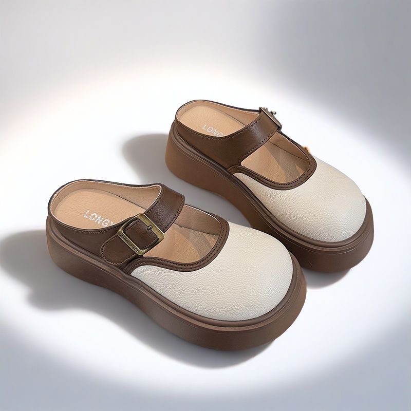 

Женская принцесса Женская PU обувь Детские туфли Мэри Джейн на плоской подошве для студентов Черная школьная платформа Женская официальная обувь 40 бежевый