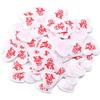 50PCS 35mm Diameter Satin Heart Petals Soft Texture Sponge Satin Material Wedding Petals Decoration Heart Shape