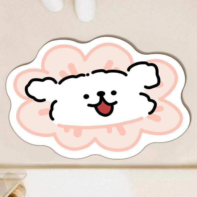 Cartoon Xiaoxin Diatom Mud Floor Mat Bathroom Door Absorbing Quick-drying Floor Mat Bathroom Wear-resistant and Easy-to-maintain Anti-slip Mat