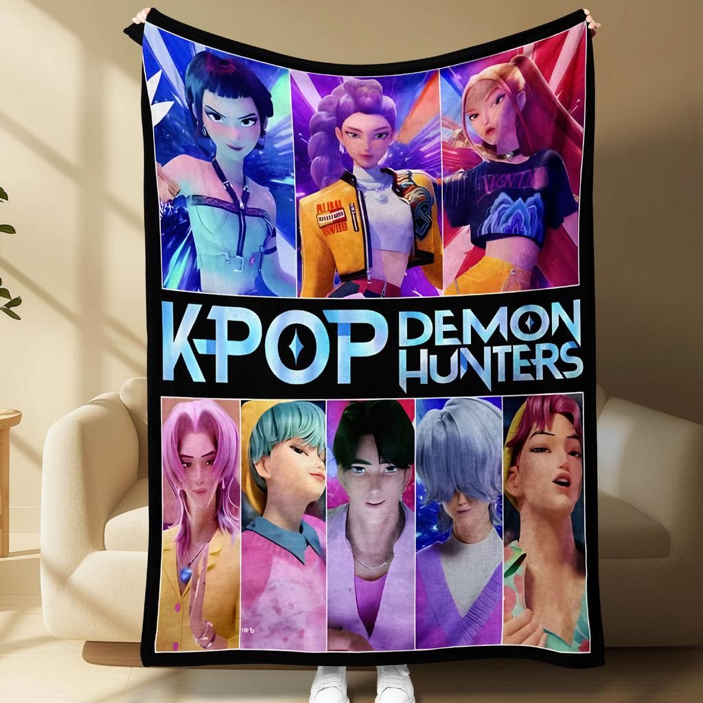 Kpop Witch Hunters Blanket Blanket Jit Witch Hunters Peripheral Pattern Digital Printed Flannel Blanket Blanket