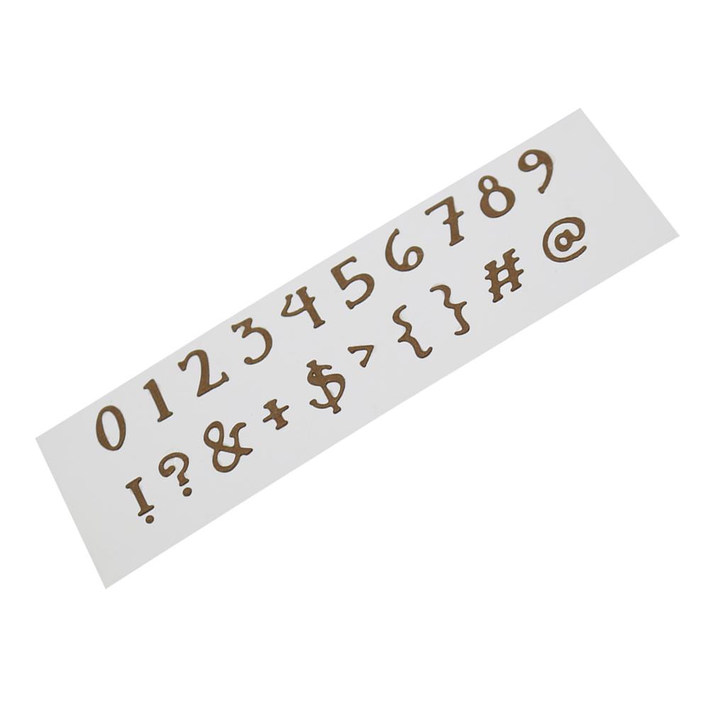Digit Symbol Frame Metal Silvery Stencil Embossing Cutting Dies For Diy Scrapbooking Paper Album Cards Making