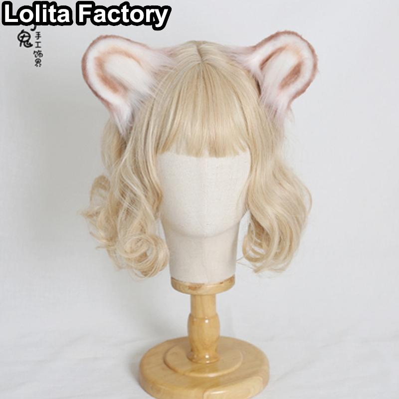 Hamster Ear Hairpin Woman Cute Sweet Clip Lolita Decoration Spicy Girl Cosplay Gothic Punk Y2K Headdress