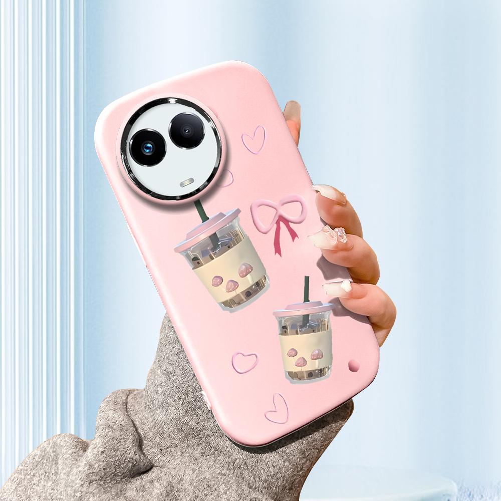 

Сплошной цвет с серебряным краем линзы, жирный корпус, мягкий ТПУ, жидкий силиконовый чехол, противоударный чехол для телефона для OPPO Reno Realme OnePlus OPPO A12S розовый