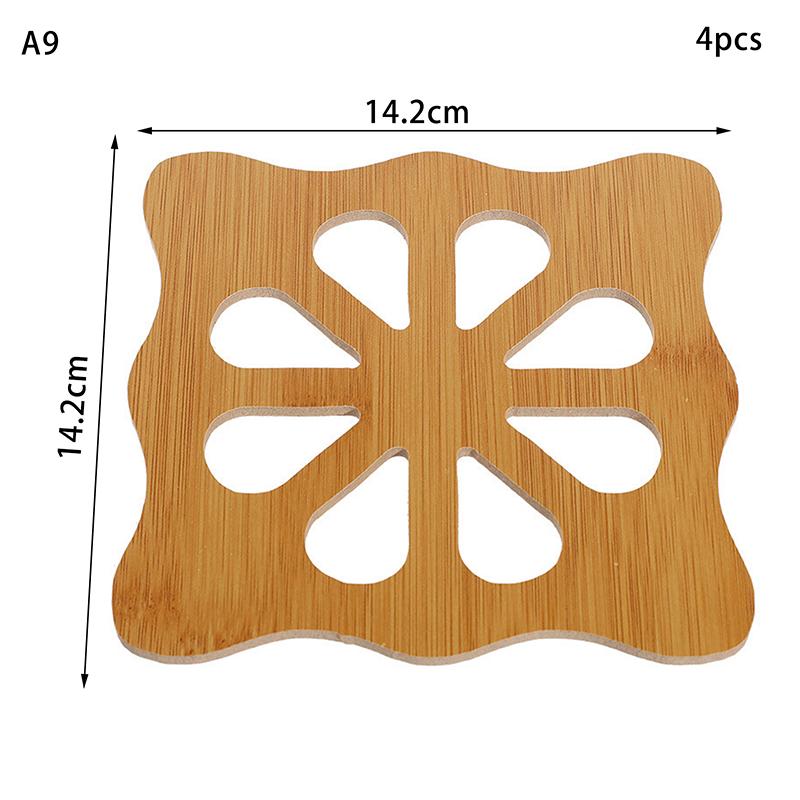 

Полая деревянная подставка под стакан для кухонной посуды изоляционные коврики утолщенные противоскользящие противоожоговые коврики для сковороды, миски, тарелки