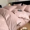 Light Luxury Soft Thick 100% Cotton Flat Sheet Sets Satin Jacquard Silky Bedding Set for Seasons Single Double Bed Comfort Set