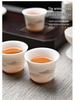 Kung Fu Mutton Fat Jade Gaiwan Teapot Set - Gold-Painted Luxury Tea Set