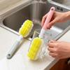Detachable Baby Bottle & Glass Cleaning Brush with Sponge Head