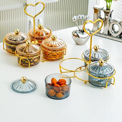 Trockenfrüchte-Tablett, Servierschalen und Griff, Gewürztablett, Dessert-Trennplatte für Kekse, Party, Nüsse, Küche, Vorspeise