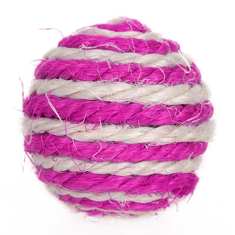 

HOOPET Cat Sisal Rope Weave Ball Teaser Play Chewing Scratch Catch Toy Interactive Scratch Chew Toy For Pet Cat Dog Supplies