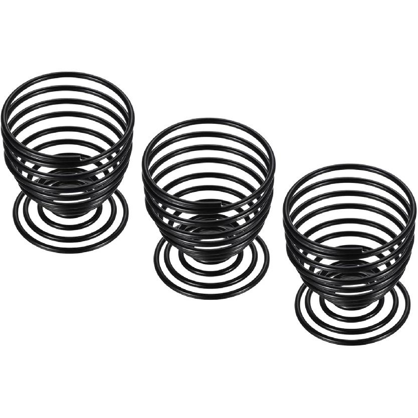 3 Pack Air Plant Holders - Metal Planter Stand Air Plants Flower Pot Rack Apply to Home Weddings Decor(Black, 2" x 2.1")