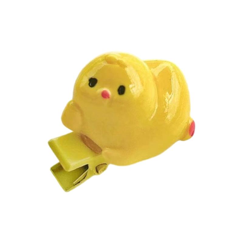Princess Hair Clip 3D Chicken Hairpin Lovely Chick Hair Catch Barrettes Strong Hold Hairpin for Girls