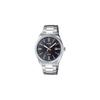 Casio MTP-1302D-1A2V Analog Quartz Men's Watch Silver Metal Band Dark Gray Dial Gold Index