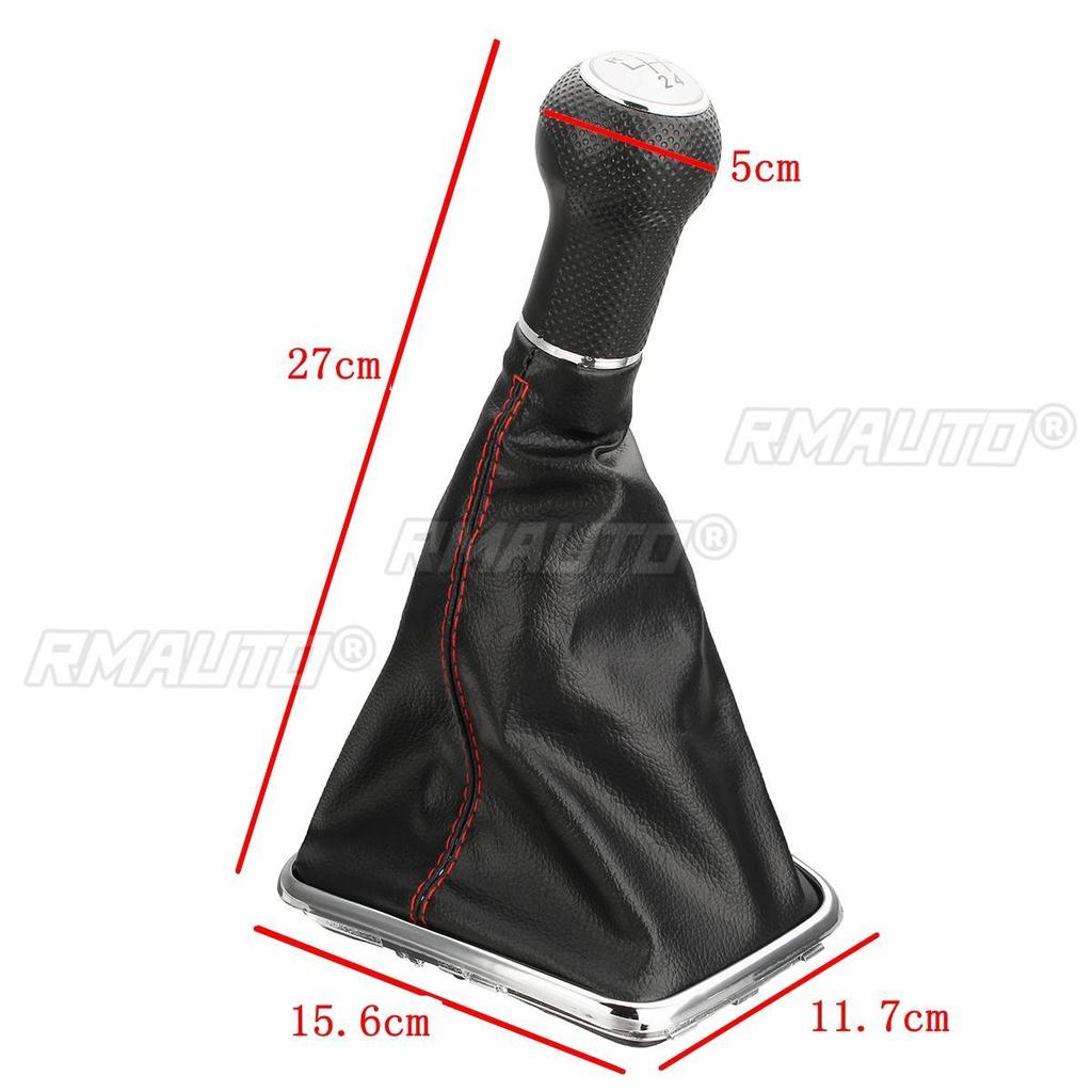 12mm/23mm 5/6 Speed Car Gear Shift Knob W/Gaiter Boot Cover for VW Bora Golf 4 MK4/Jetta GTI 1999-2005