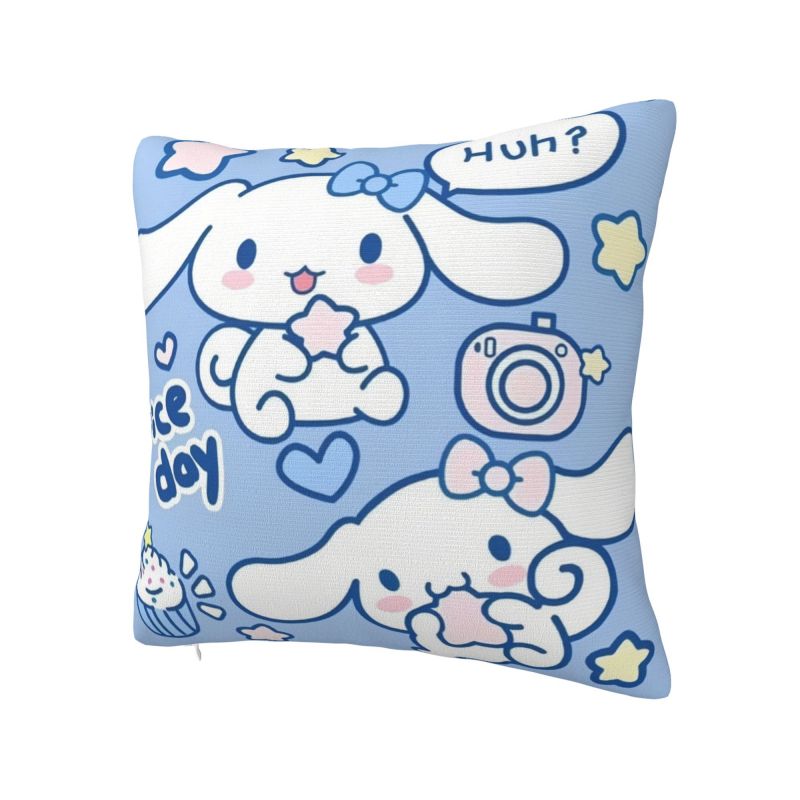 Custom Cinnamoroll Sanrio Cartoon Cushion Cover 45x45cm Yugui Dog Xina Cinnamon Dog Velvet Luxury Pillow for Car Sofa