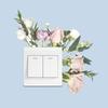 Kg189 Painted Green Plants Flowers Bedroom Living Room Entrance Hall Switch Stickers for Home Beautification