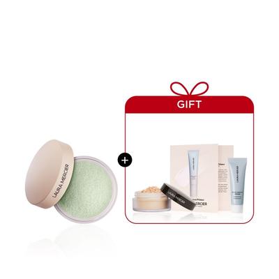 Poudre libre translucide setting ultra floutante menthe format voyage 6g (Mini Poudre + Mini Base)