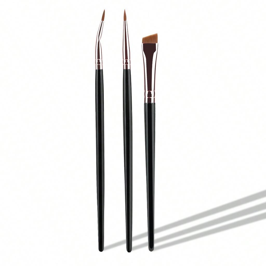 3 Elbows, Eyeliner Brush, Fine Oblique Head, Blade Brush, Eye Detail Brush, Ultra-thin Eyebrow Brush, Beauty Tool.
