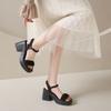 2025 Summer New Versatile Skirt High Heel Platform Lightweight Sandals Daily High Heels Women's Non-slip