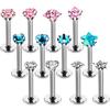 4Pcs /Set 16G Tragus Lip Ring Ear Cartilage Stud Earring Bars Piercing