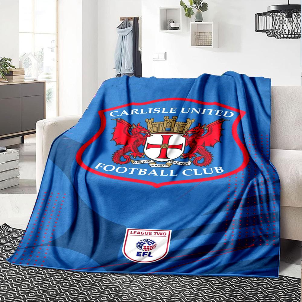 Carlisle United Print Flannel Blanket High Quality Warm Comfortable Cover for All Seasons Perfect for Gifts Home Decor