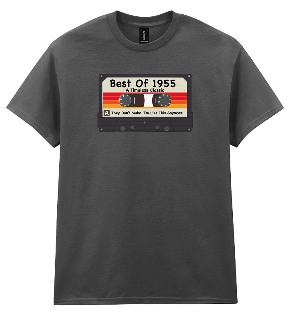 

Womens 70th Birthday T-Shirt Best 1955 Cassette Tape Music 70 Timeless Classic 5XL різнокольоровий