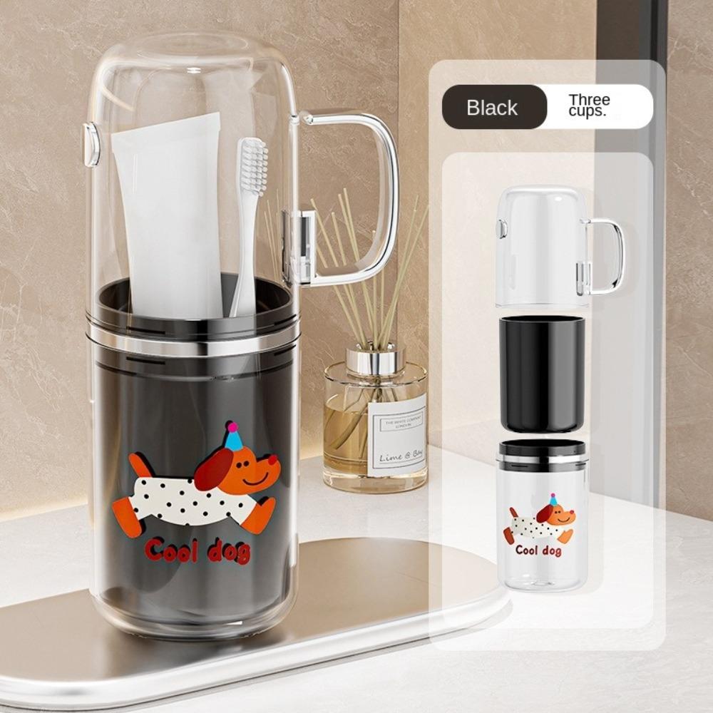 Plastic Brushing Cup Dustproof Mouthwash Cup Portable Tooth Cup  Bathroom