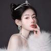 Super Fairy Like Bride Headwear Zircon Crystal Crown Colorful and Simple Princess Hepburn Style Hair Band Dress Accessories
