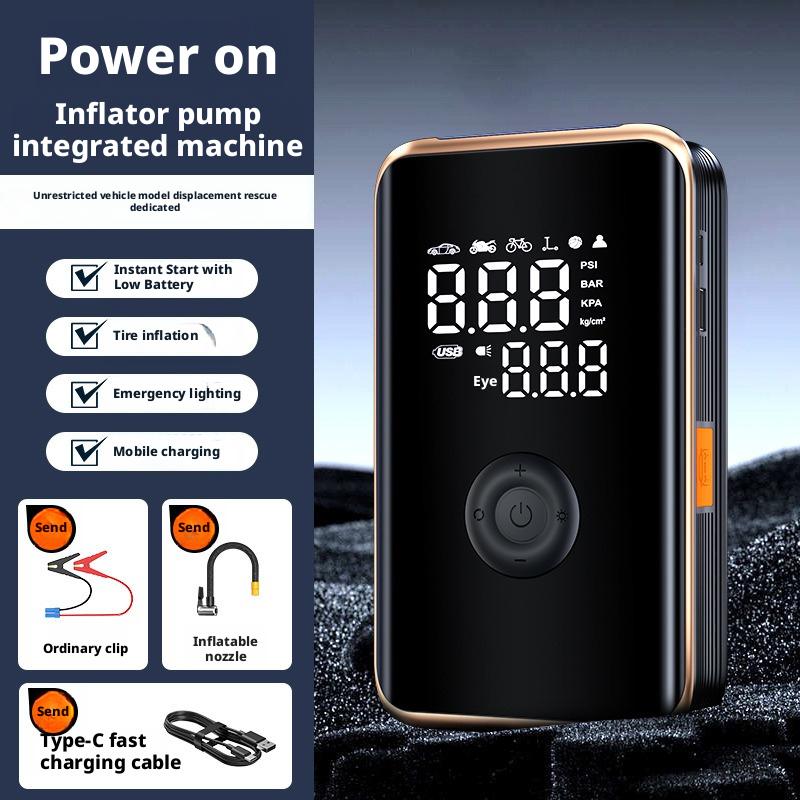 YIJU All-in-One Car Jump Starter with Air Compressor, 150PSI Tire Inflator, Portable Power Bank & Battery Booster
