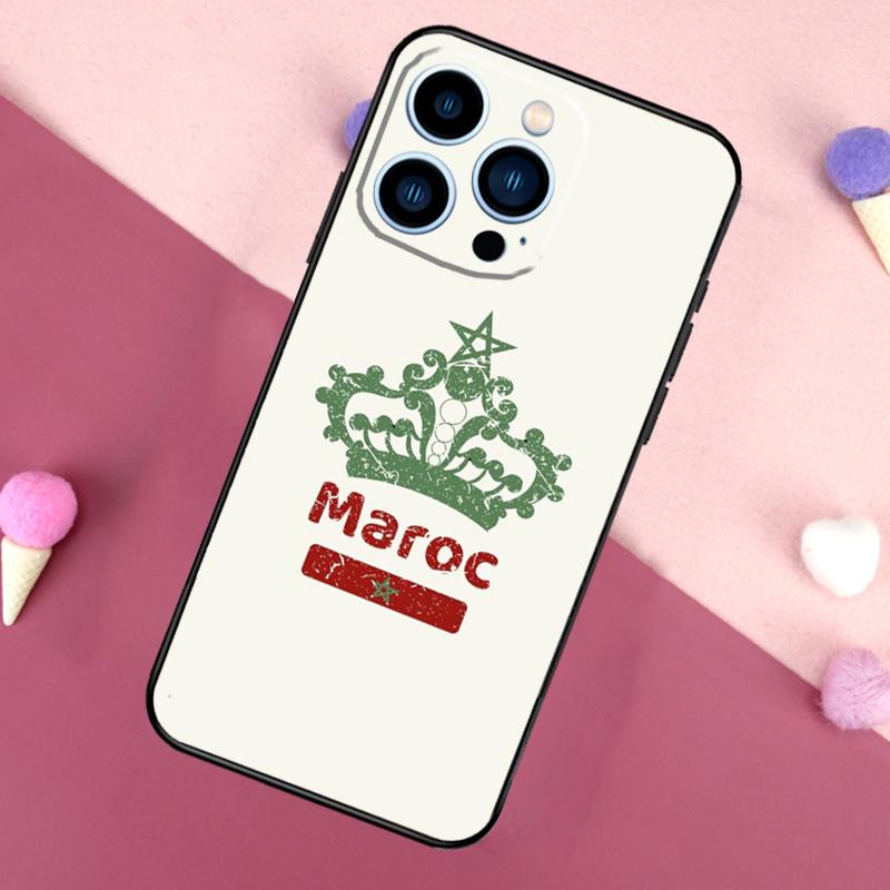 Morocco Flag Coat Of Arms Case For iPhone 15 16 Pro Max 11 12 13 Mini 14 15 Pro Max 15 Plus XR 16e Phone Back Cover