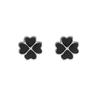 Black Four-Leaf Clover Stud Earrings For Women, Earrings Temperament Personality Simple And Versatile Earrings
