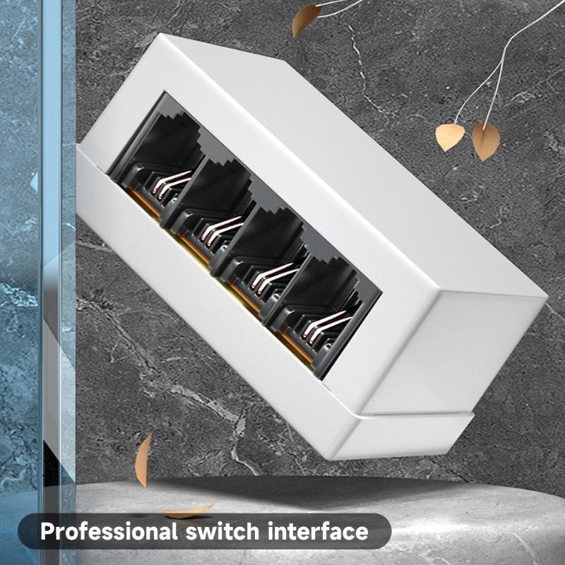 4-kierunkowy adapter RJ45 na RJ11 Konwerter sieciowy na telefoniczny do użytku domowego i biurowego dla czystej i niezawodnej komunikacji