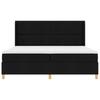 Boxspring Bed with Headboard Black 200 x 200 cm Fabric