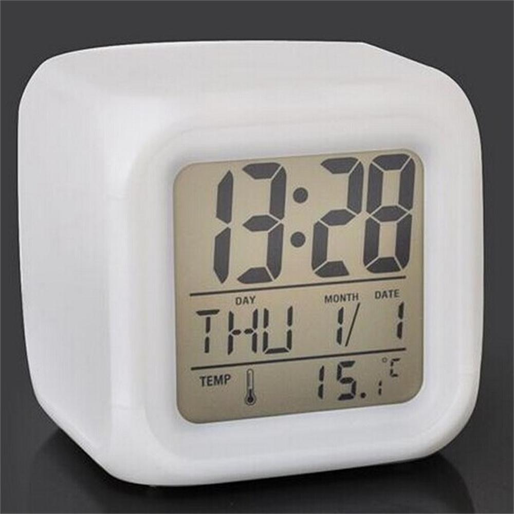 1/2/4PCS Safe And Practical Led Clock Practical Colorful Four-square Clock Simple Design Silent Clock Accurate Timing