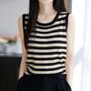 Navava Women Striped Sleeveless Knit Top Nk2930 1 + 1
