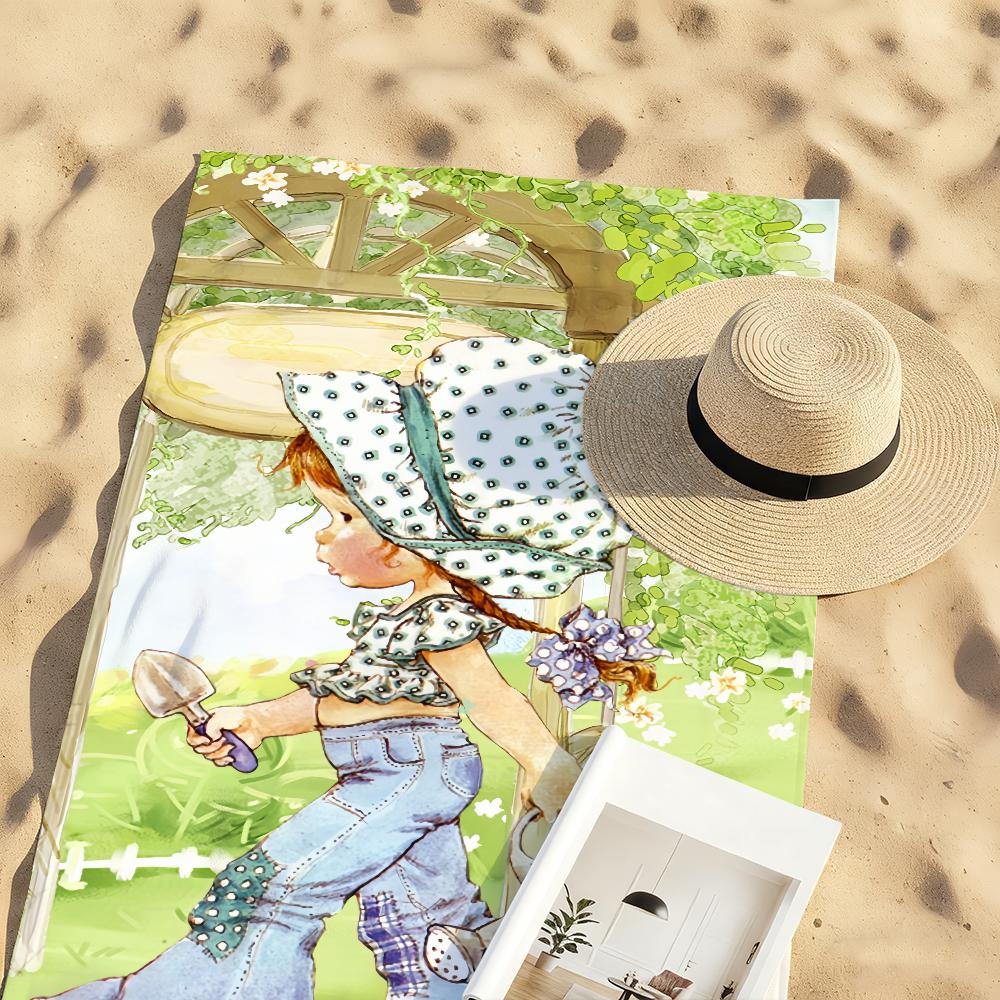 Art S-Sarah Kay Schaukelmädchen Handtuch Weich Pool Geschenk für Reise Fitnessstudio Dusche Camping Schnelltrocknend Sport Große Strandhandtücher