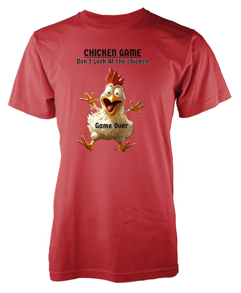 Chicken Game Dont Look At The Funny Novelty Gift Unique Adult TShirt S