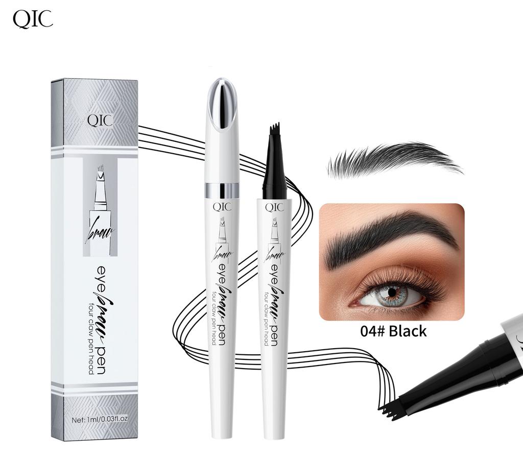 Waterproof Micro Liquid Eyebrow Pencil, Long-Lasting Non-Smudging Eyebrow Pencil, Natural Roots Are Clear, Four-Claw Water Eyebrow Pencil